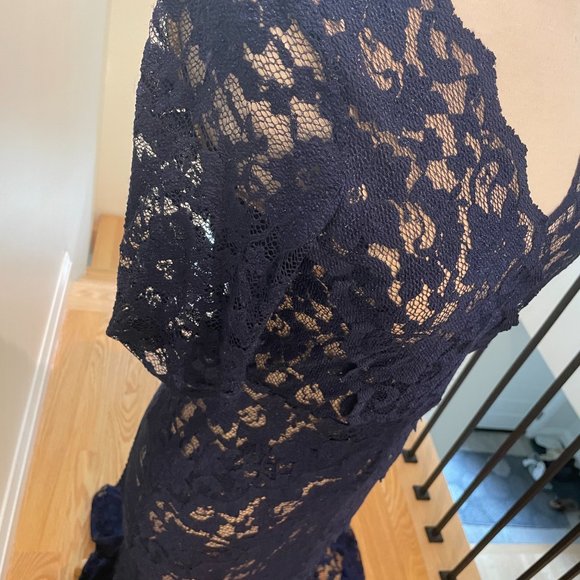 Belle by Badgley Mischka - Floral Embroidered Gown - Picture 4 of 7